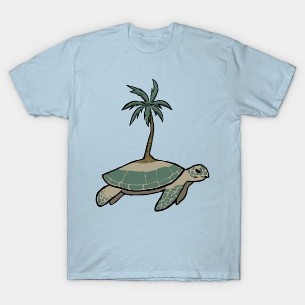 Turtle Island T-Shirt by TriggerAura